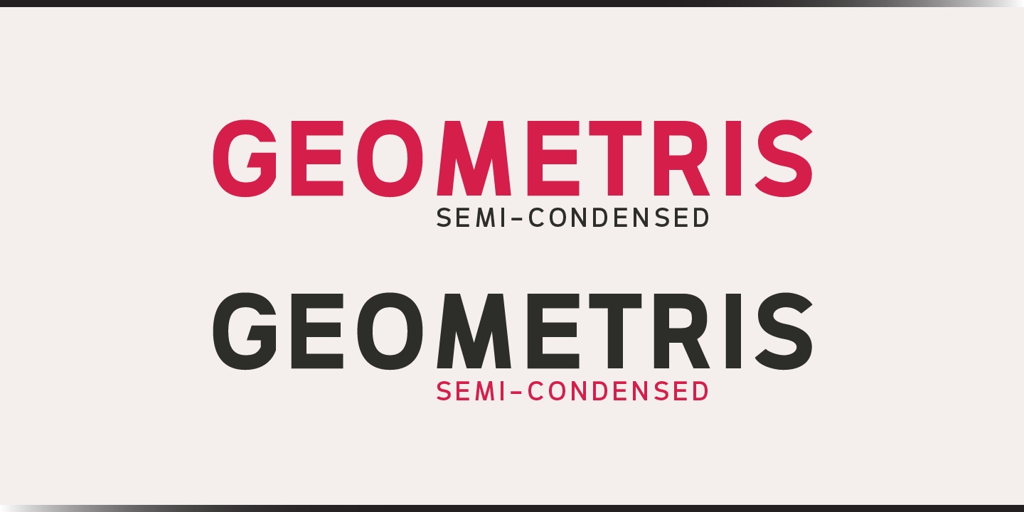 Schriftart Geometris Semi-Condensed